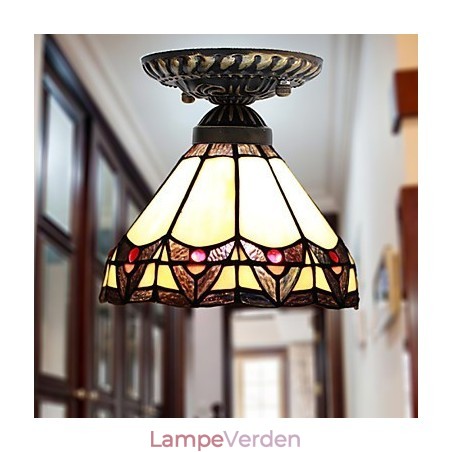 European Rural Creative Arts Farvet glas Absorber Dome Lamp Light European Rural Creative Arts Farvet glas Absorber Dome Lamp Light