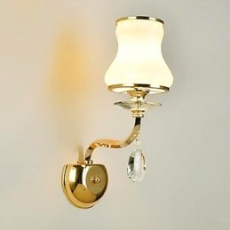 Moderne moderne galvaniseret funktion til Crystal Mini Style Øjenbeskyttelse Ambient Light væglamper
