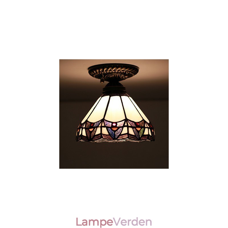 European Rural Creative Arts Farvet glas Absorber Dome Lamp Light
