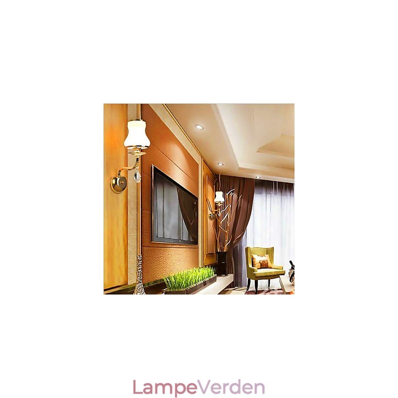 Moderne moderne galvaniseret funktion til Crystal Mini Style Øjenbeskyttelse Ambient Light væglamper