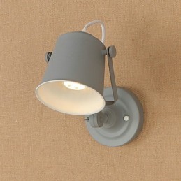 Malet stål Væglampe Stum Sort Amerikansk Kaffe Dekoration Retro Væglampe Lyssværd Lampe På Væg