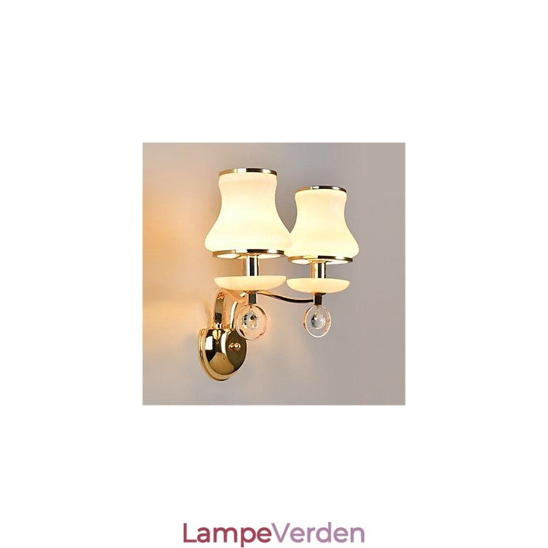 Moderne moderne galvaniseret funktion til Crystal Mini Style øjenbeskyttelse væglamper