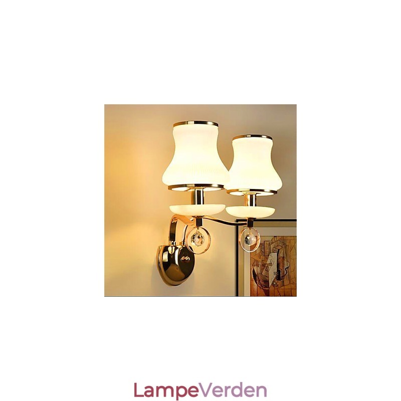 Moderne moderne galvaniseret funktion til Crystal Mini Style øjenbeskyttelse væglamper
