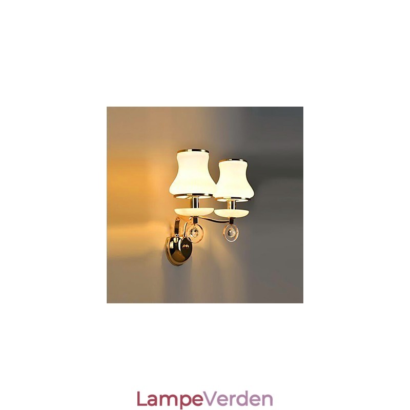 Moderne moderne galvaniseret funktion til Crystal Mini Style øjenbeskyttelse væglamper