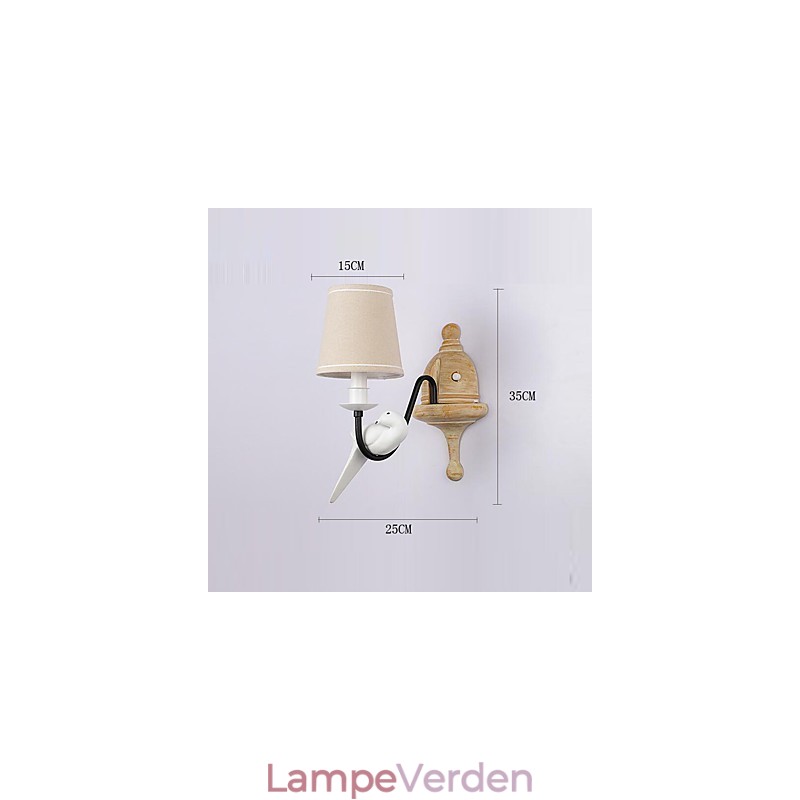 Rustik Lodge Enkelt vintage maleri Feature Ambient Light Wall Sconces Wall Light