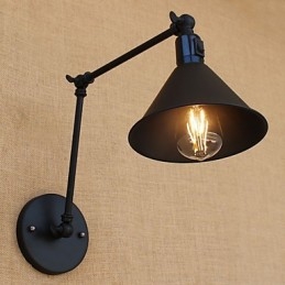 Country Retro Painting Funktion til Mini Style Swing Arm Øjenbeskyttelse Downlight Swing Arm Lights