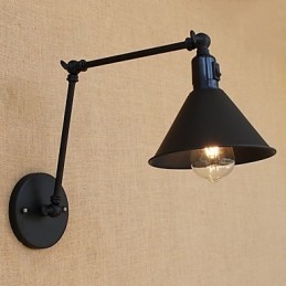 Country Retro Painting Funktion til Mini Style Swing Arm Øjenbeskyttelse Downlight Swing Arm Lights