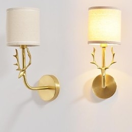 Simpel vintage traditionel klassisk messingfunktion til Mini Style Ambient Light Wall Sconces Wall Light