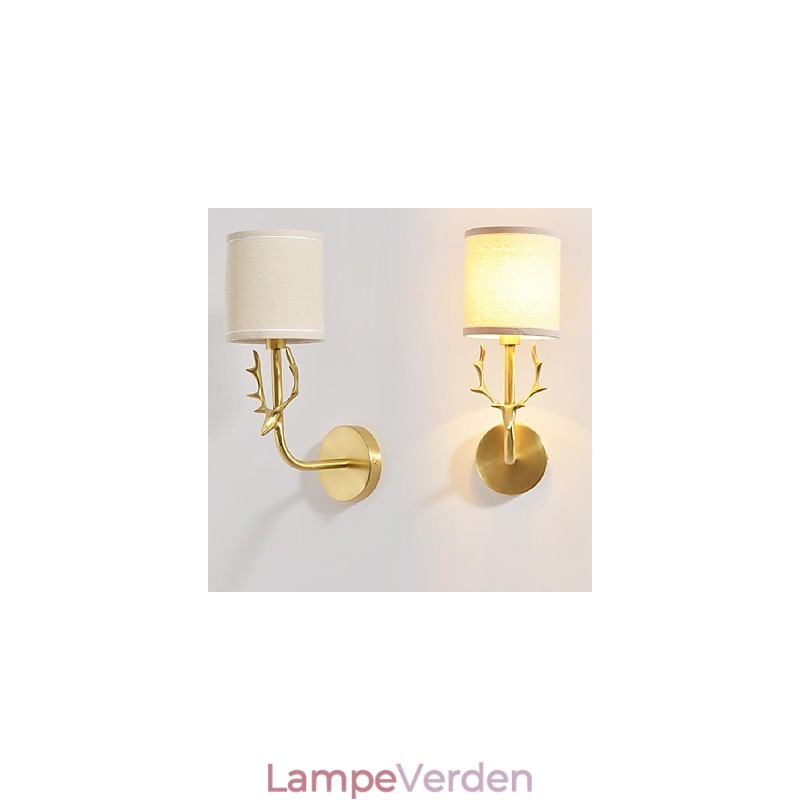 Simpel vintage traditionel klassisk messingfunktion til Mini Style Ambient Light Wall Sconces Wall Light