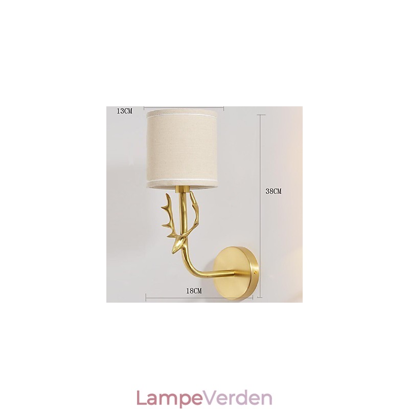 Simpel vintage traditionel klassisk messingfunktion til Mini Style Ambient Light Wall Sconces Wall Light