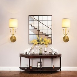 Simpel vintage traditionel klassisk messingfunktion til Mini Style Ambient Light Wall Sconces Wall Light
