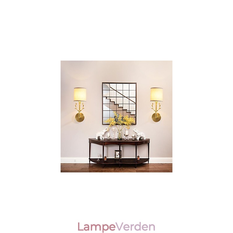 Simpel vintage traditionel klassisk messingfunktion til Mini Style Ambient Light Wall Sconces Wall Light