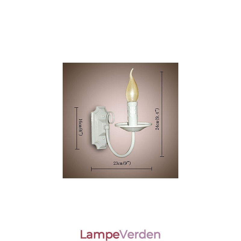 Enkel moderne væglampe stearinlys Enkelthovedlampe Korridor Sengelampe