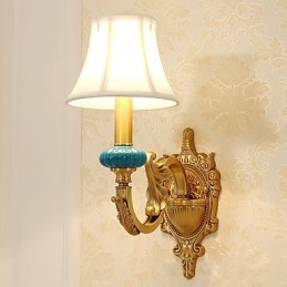 Enkel Country Traditionel Klassisk Messing Funktion til Mini Style Uplight Væglamper Væglampe