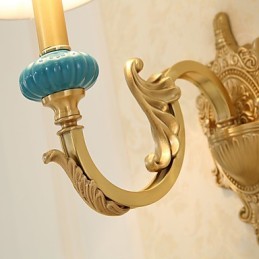 Enkel Country Traditionel Klassisk Messing Funktion til Mini Style Uplight Væglamper Væglampe