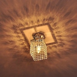 Moderne moderne krystalmaleri i ministil Flush Mount