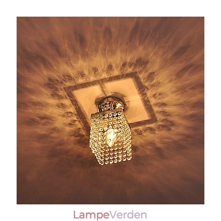 Moderne moderne krystalmaleri i ministil Flush Mount Moderne moderne krystalmaleri i ministil Flush Mount