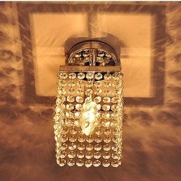 Moderne moderne krystalmaleri i ministil Flush Mount