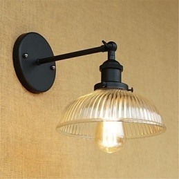 Country Retro Painting Feature til Mini Style Øjenbeskyttelse Ambient Light Wall Sconces