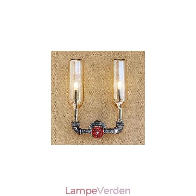 Retro Industriel Vindkontakt Vandflaske Væglampe Væglampe Rav