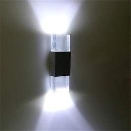 6 fluorescerende rørfatning Moderne moderne skinnende funktion til omgivende lys Væglamper Væglampe
