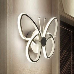 Moderne Væglamper Sommerfugleform Kreativ Metal Akryl Stue Gang Soveværelse Hotelværelser Sengelampe