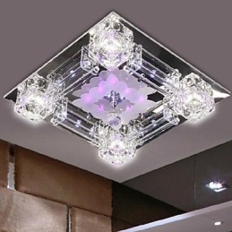 Moderne moderne krystal galvaniseret glas Flush Mount