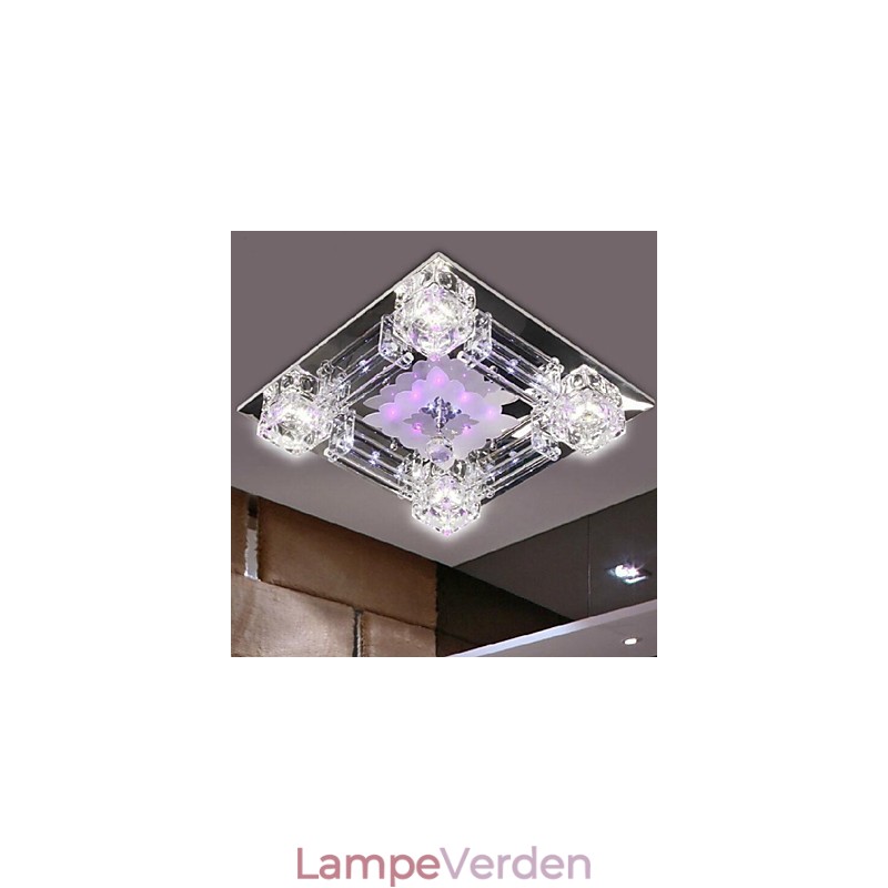 Moderne moderne krystal galvaniseret glas Flush Mount