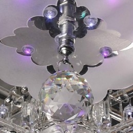 Moderne moderne krystal galvaniseret glas Flush Mount