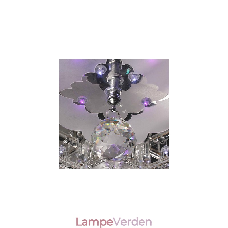 Moderne moderne krystal galvaniseret glas Flush Mount