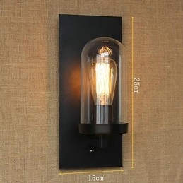 Kreativ moderne minimalistisk Restaurant Bar Amerikansk landgang trapper Edison væg enkelt pandelampe glas