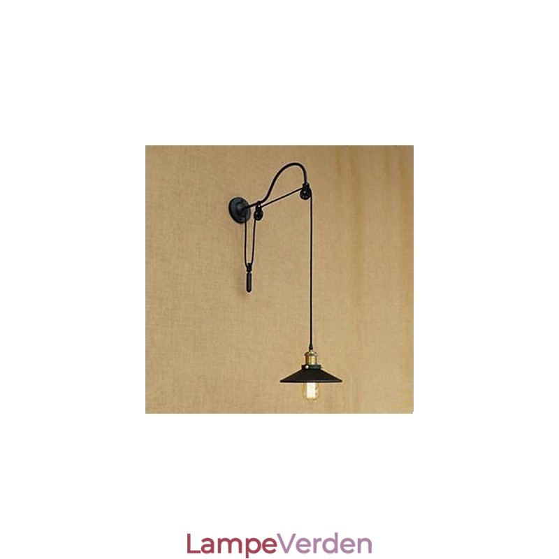 Løftende Spisestue Væglampe Med Justerbar Gevind Længde Retro Kreativ Karakter Soveværelse Væglampe Jern