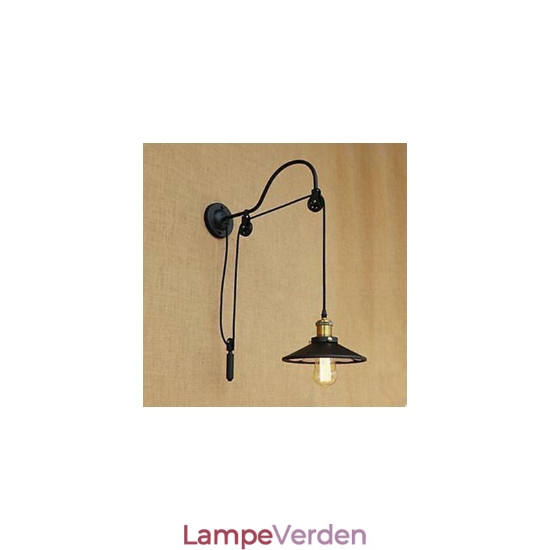 Løftende Spisestue Væglampe Med Justerbar Gevind Længde Retro Kreativ Karakter Soveværelse Væglampe Jern