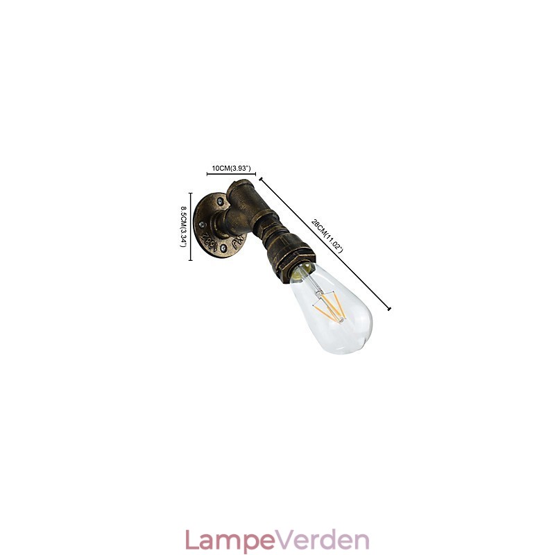 Væglampe Væglamper Vægjern Væglampe Stum Sort Lyssværd Lampe På Væg