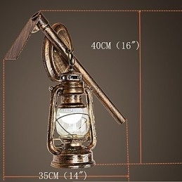 Rustik Lodge Malerfunktion til Mini Style Uplight Væglamper Væglampe C