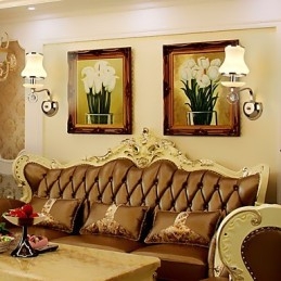 Moderne moderne galvaniseret funktion til Crystal Ambient Light Wall Sconces Wall Light