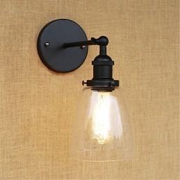 Country Retro Painting Feature til Mini Style Øjenbeskyttelse Ambient Light Wall Sconces