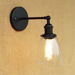 Country Retro Painting Feature til Mini Style Øjenbeskyttelse Ambient Light Wall Sconces