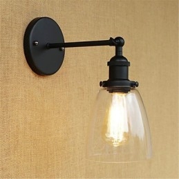 Country Retro Painting Feature til Mini Style Øjenbeskyttelse Ambient Light Wall Sconces