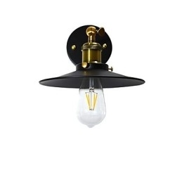 Mal Enkeltvæg Jern Væglampe Stum Sort Lyssværd Lampe På Væg