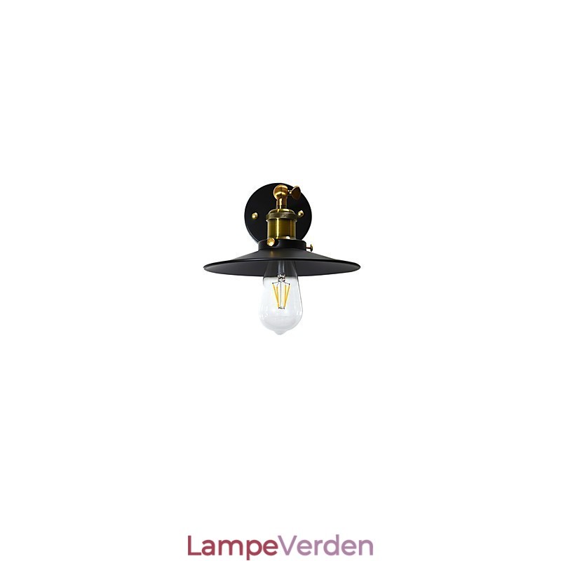 Mal Enkeltvæg Jern Væglampe Stum Sort Lyssværd Lampe På Væg