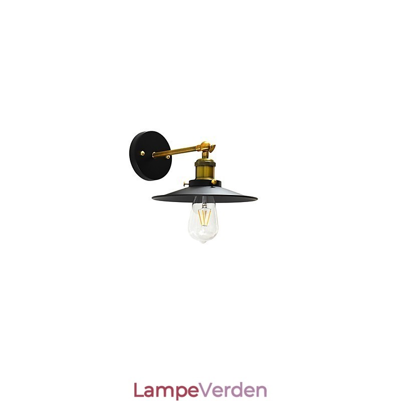 Mal Enkeltvæg Jern Væglampe Stum Sort Lyssværd Lampe På Væg