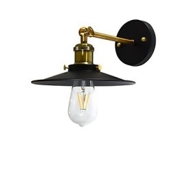 Mal Enkeltvæg Jern Væglampe Stum Sort Lyssværd Lampe På Væg