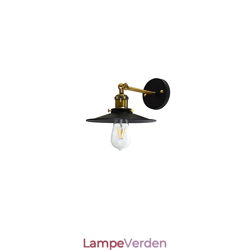Mal Enkeltvæg Jern Væglampe Stum Sort Lyssværd Lampe På Væg