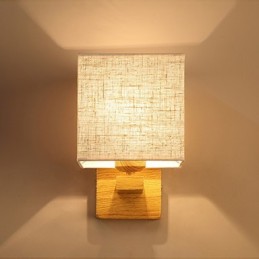 Minimalistisk massivt træ bordlampe Sengebordslampe
