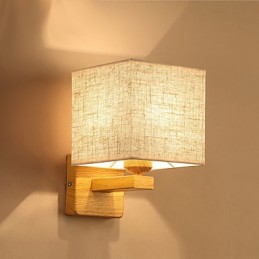 Minimalistisk massivt træ bordlampe Sengebordslampe