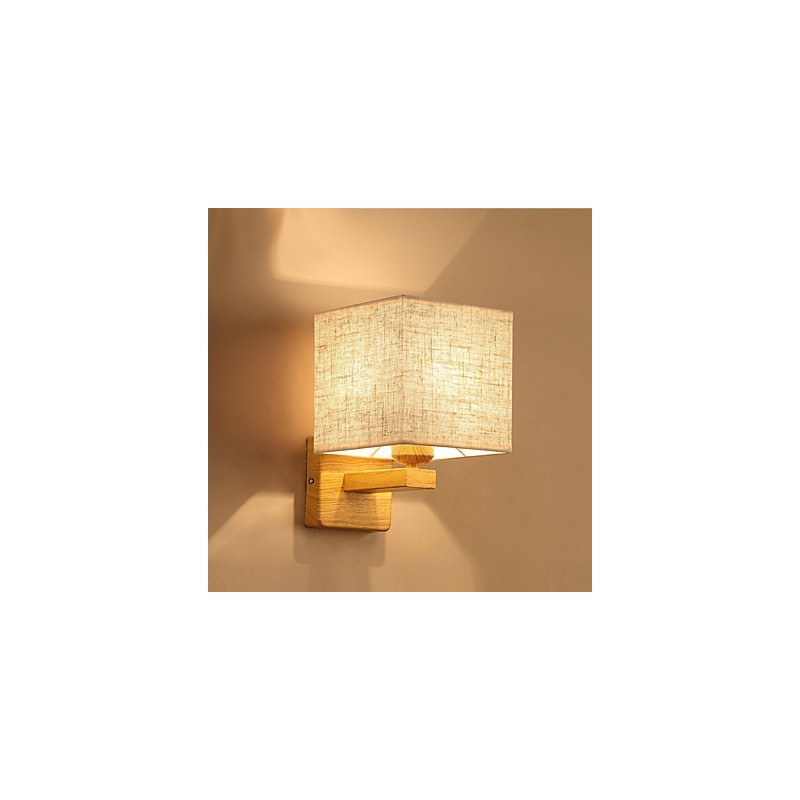 Minimalistisk massivt træ bordlampe Sengebordslampe
