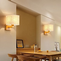 Minimalistisk massivt træ bordlampe Sengebordslampe