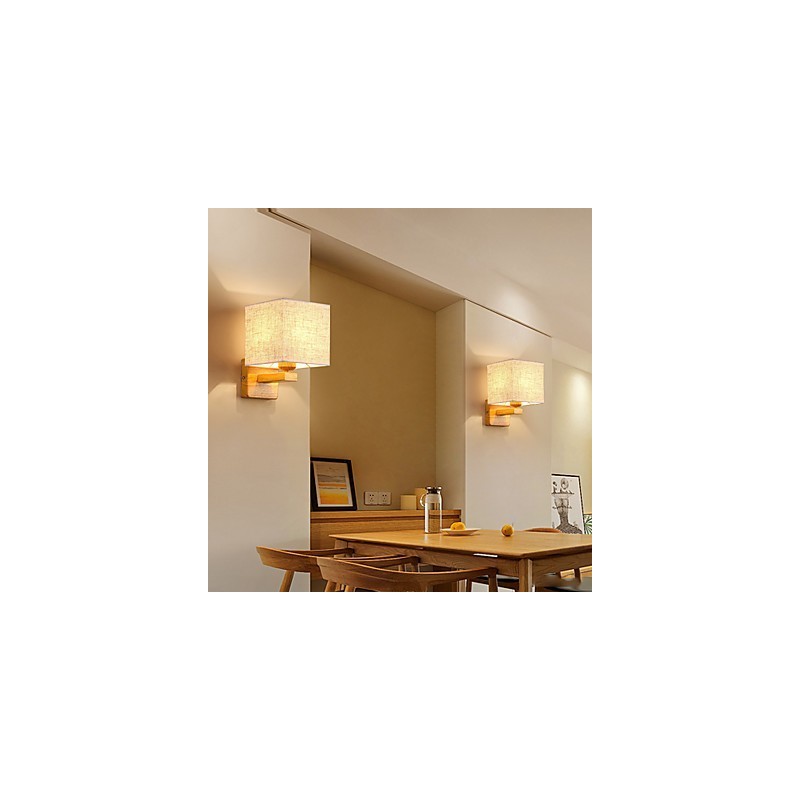 Minimalistisk massivt træ bordlampe Sengebordslampe