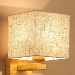 Minimalistisk massivt træ bordlampe Sengebordslampe